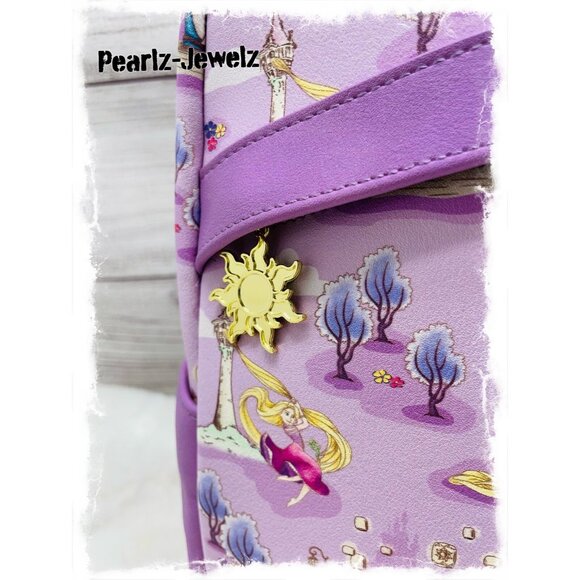Loungefly Rapunzel Tangled Live Your Dreams Allover Mini Backpack BoxLunch NWT